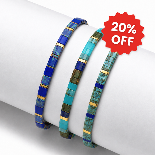 Deep Sea (Set of 3 Tile Bracelets)